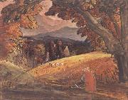 Samuel Palmer Harvesters by Firelight oil painting picture wholesale